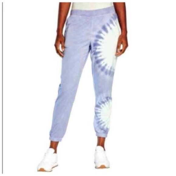 Wildfox Tie Dye Jogger Sweatpants purple XS XL XXL French Terry High Waist NWT - Picture 2 of 9